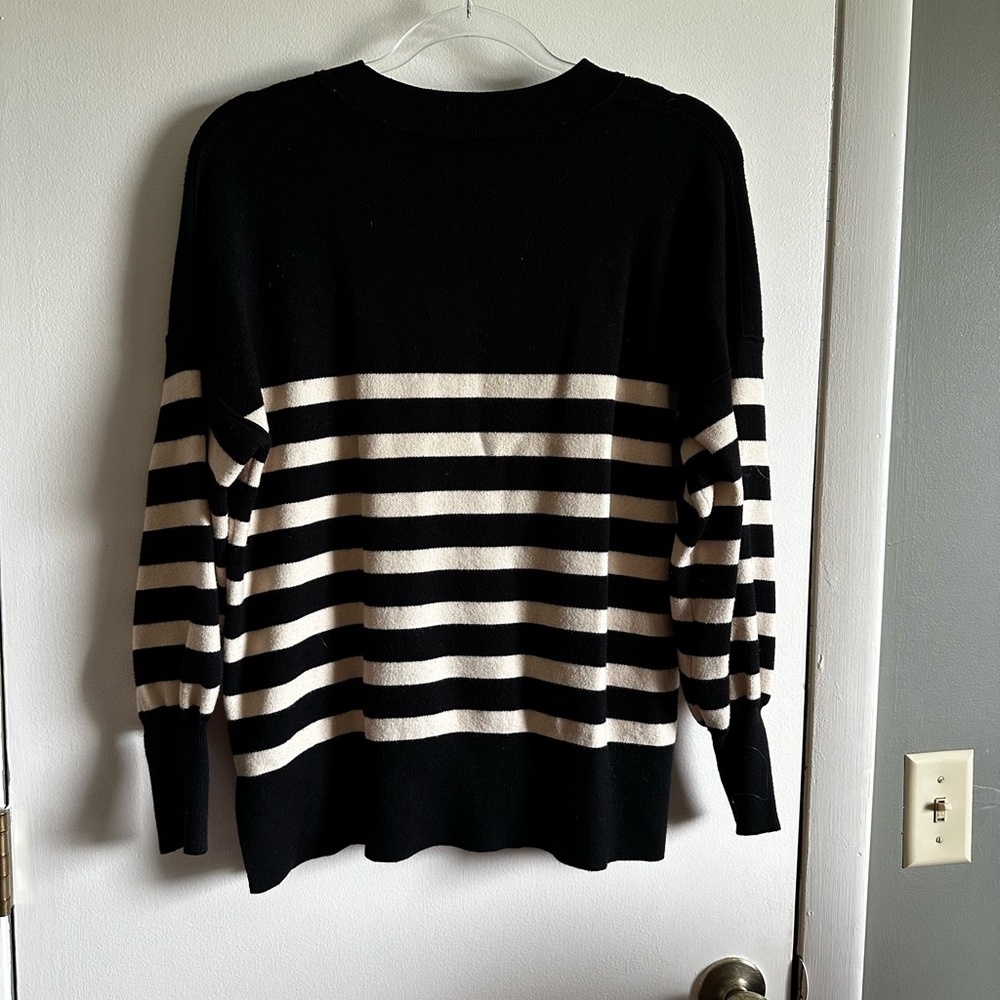Black and White Striped Sweater